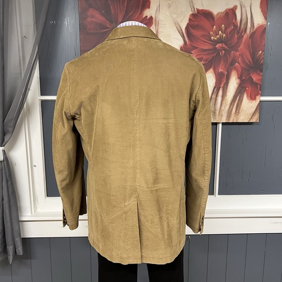 J. Crew Corduroy Blazer Sports Coat Mens Sz Large (44R) Vintage Dyed Khaki - Picture 3 of 13